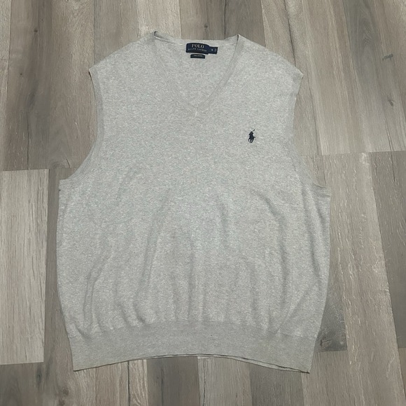 Polo Ralph Lauren Other - Polo Ralph Lauren Men's Gray Pima Cotton Sweater Vest Blue Pony - Size XL